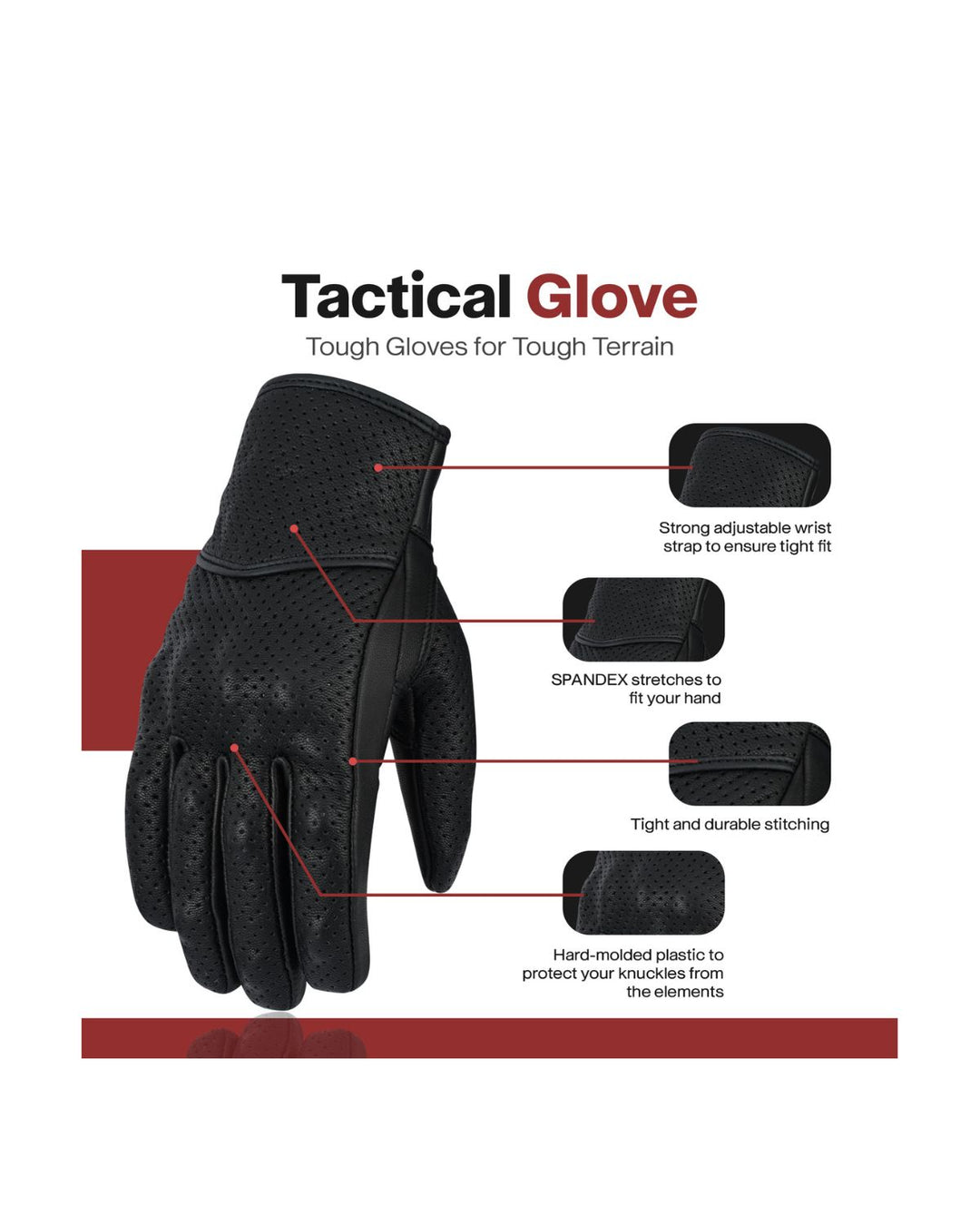 Elite Pro Leather Knuckle Gloves