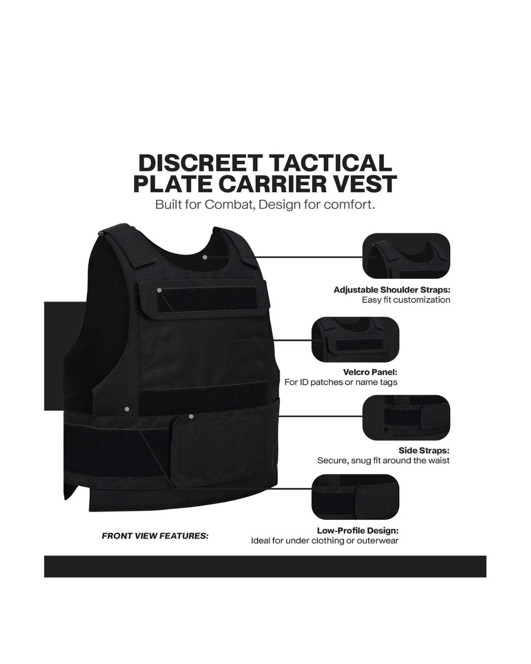 Discreet Plate Carrier- Fits M-2XL