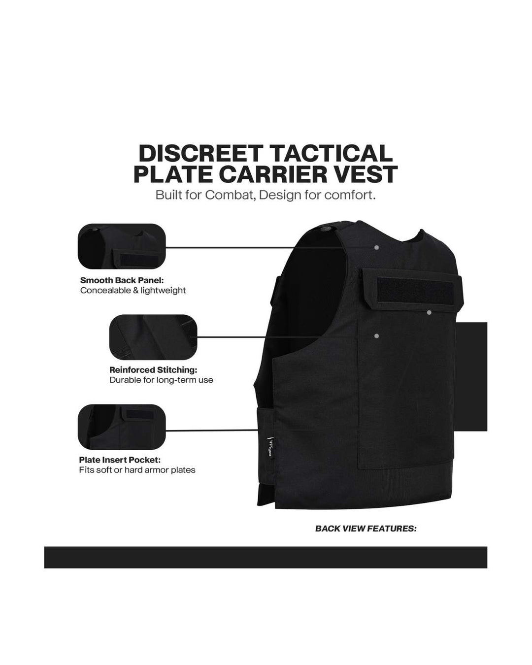 Discreet Plate Carrier- Fits M-2XL